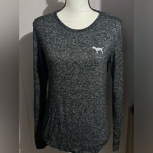 Victorias Secret Pink Long Sleeve Sleep Lounge Shirt with Dog Logo